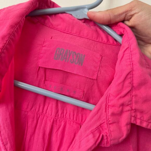Grayson The Hero Button-Down Long Sleeve in Bright Pink Size Medium - Picture 2 of 4